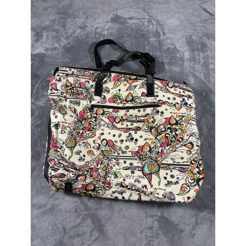 Sakroots Women Artist Circle Tote Bag Large Multicolor Canvas Detachable Pouch